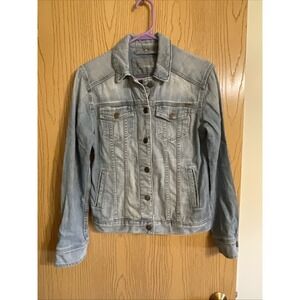 Women's Eddie Bauer Jean Jacket Light Wash Size Small Denim Button Up